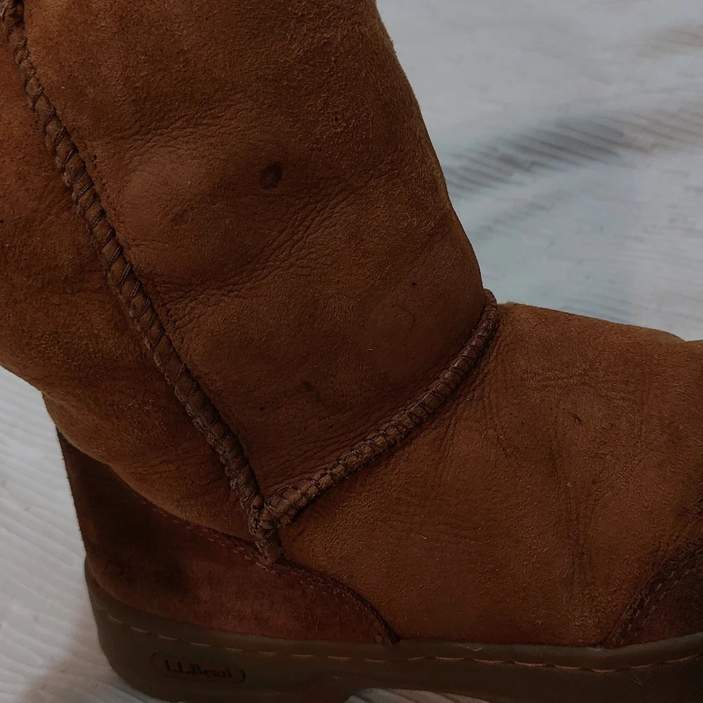 L.L. Bean Tan Suede Winter Boots